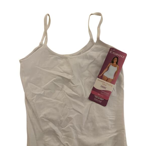 Curveez Women's Incredible Seamless Shaping Cami Layering Top Size XL White NWT - Picture 4 of 8